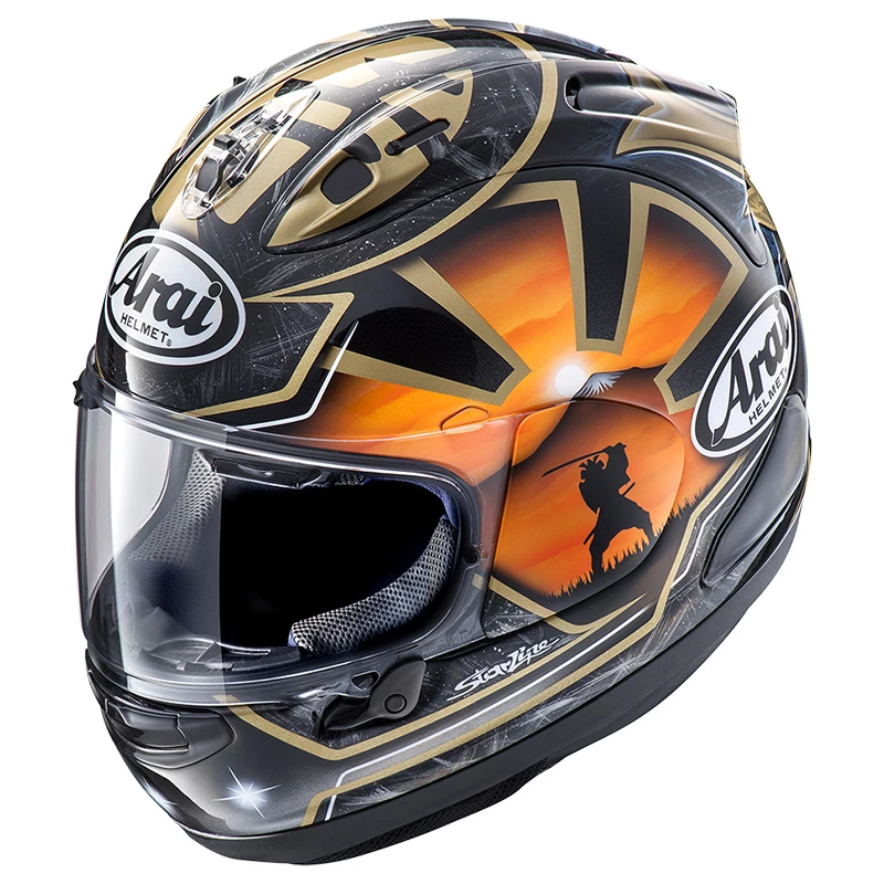 New ๐ Fiber Arai Rx-7v Evo Pedrosa Gold Spirit Helmet ๐ 3 New ๐ Fiber Arai Rx-7v Evo Pedrosa Gold Spirit Helmet ๐