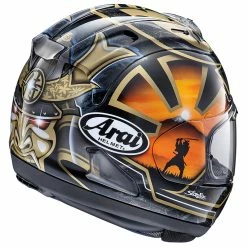 Alternative view of New 🎉 Fiber Arai Rx-7v Evo Pedrosa Gold Spirit Helmet 😉